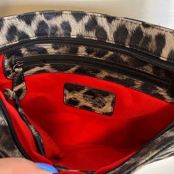 Carlos Santana cheetah print metal chain strap shoulder bag - Picture 4 of 10